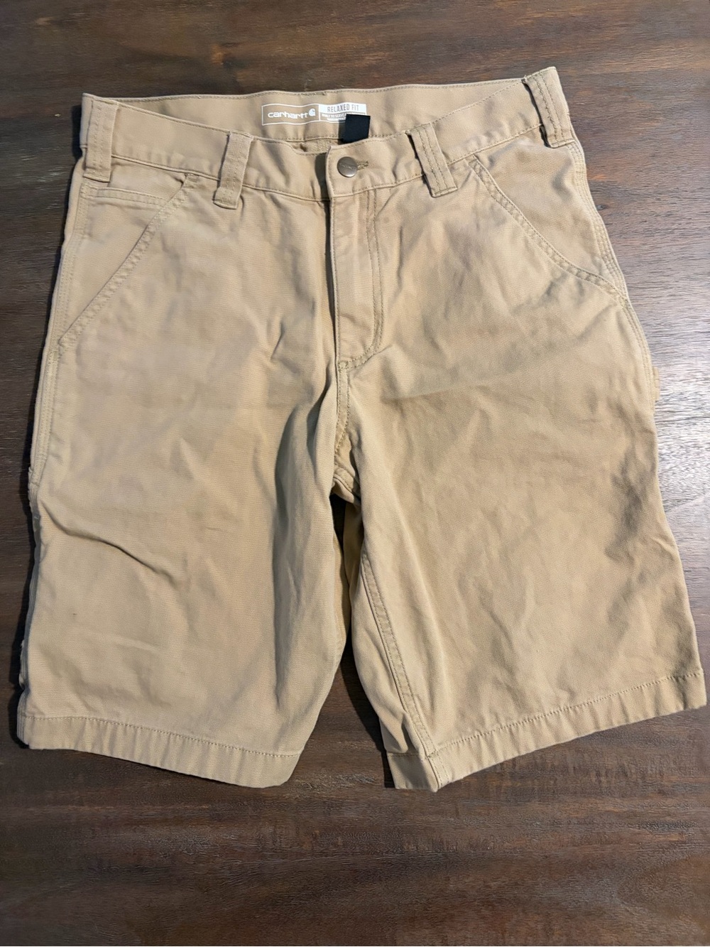 Carhartt Men’s Tan Flat-Front Work Shorts